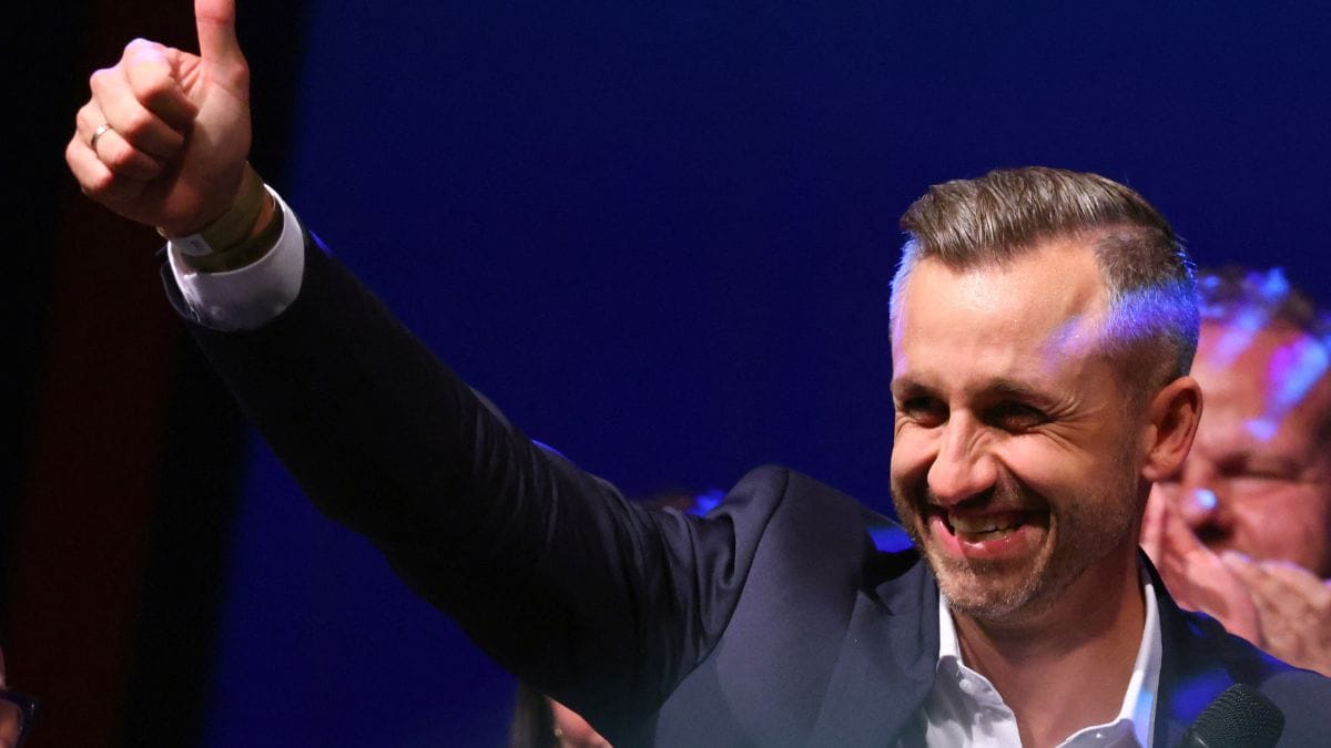 Top candidate of the far-right Alternative for Germany (AfD), Ulrich Siegmund, gives a thumbs up during the AfD election party, after exit polls in the Saxony-Anhalt state elections, in Magdeburg, Germany | Reuters 