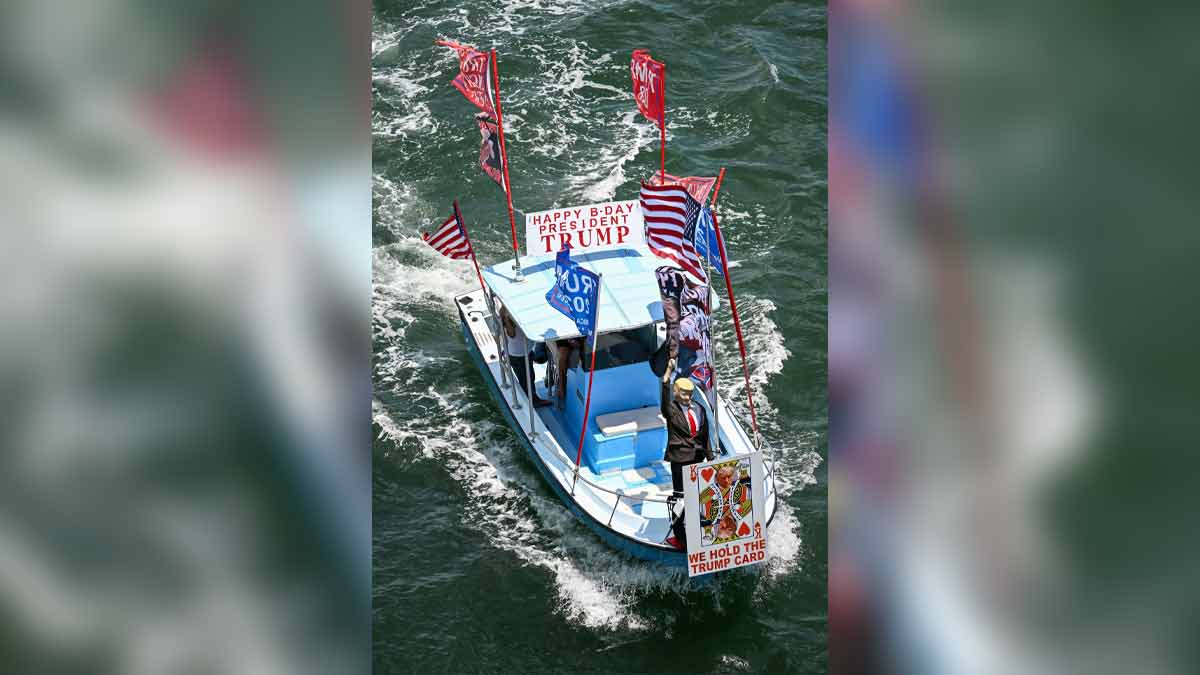 Supporters of Donald Trump take part in a boat parade during his 80th birthday in Florida | Reuters
