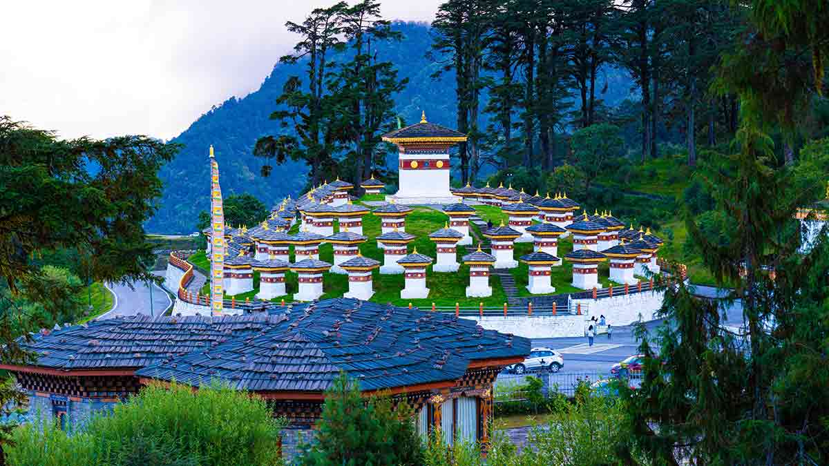 A collection of chortens at Dochu La | Shutterstock