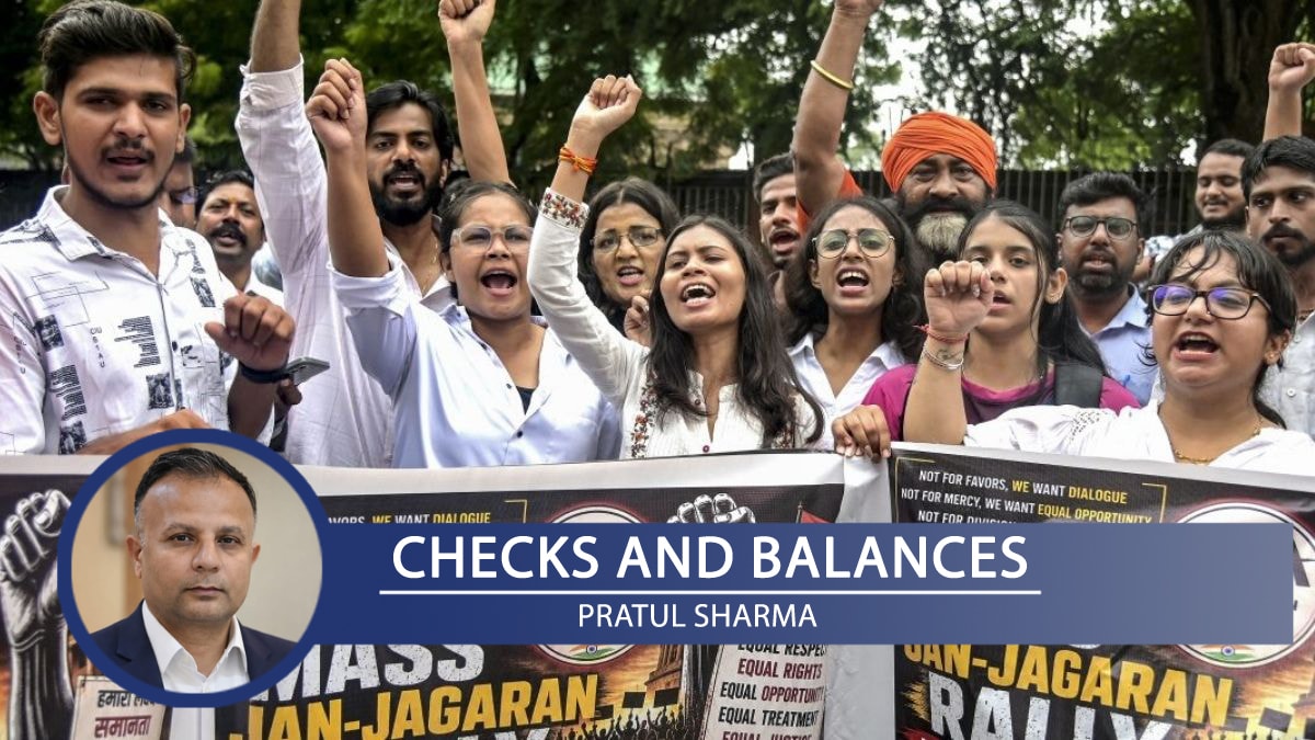 Demonstrators take part in Reservation Hatao Andolan (RHA) Jan-Jagran Rally organised near Vidhan Bhawan in Nagpur, Maharashtra | PTI