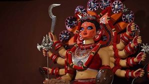 Protest erupts in Hyderabad after egg thrown near Durga idol during immersion procession