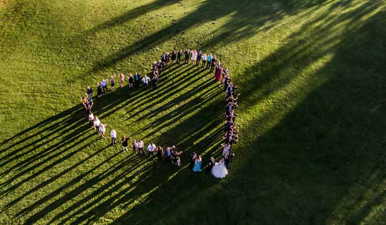 aerial-shot-wedding