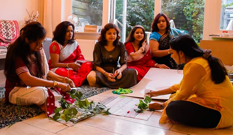 Preparations on for the five-day Durga Puja celebrations