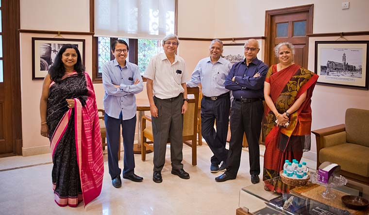 The Dreamers: (Left to right) Susmita Bagchi, Prof Navakanta Bhat, Prof Govindan Rangarajan, N.S. Parthasarathy, Subroto Bagchi, Radha Parthasarathy | Courtesy Iisc Bangalore