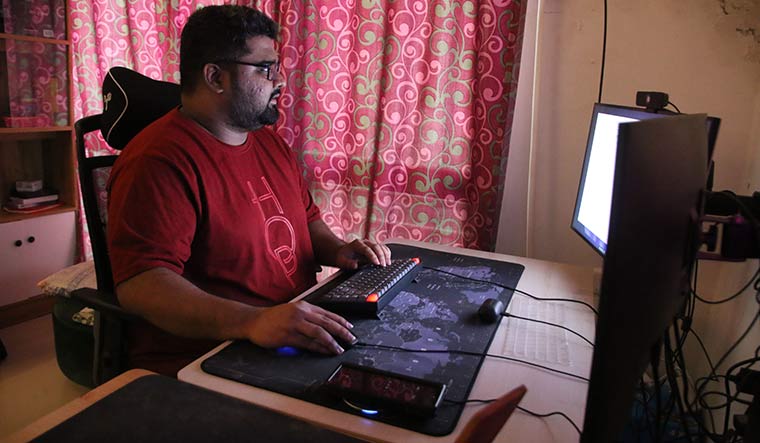 Reaching out: Abhishek Mehta from Gandhinagar hasn't been able to keep a job because of bipolar disorder. He now helps people with mental health issues online | Janak Patel