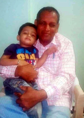 New purpose: Atmaram Shinde with son.