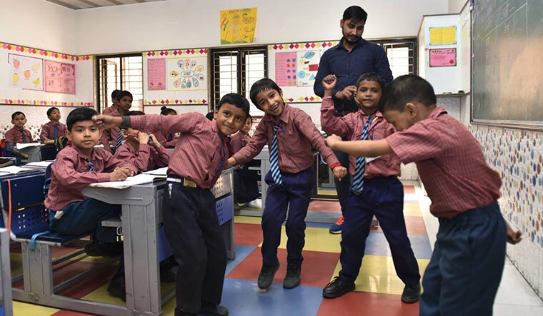 Little joys: The Delhi government launched a happiness curriculum across all its schools last July.