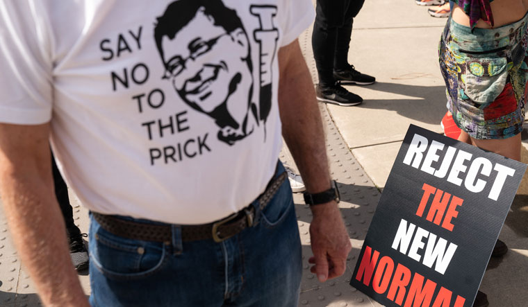 Gates Post-truth protest: Anti-vaxxers protesting outside the headquarters of the Centers for Disease Control in Atlanta, United States | Getty Images