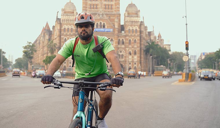 Guided by heart: Ajay Lalwani during his journey.