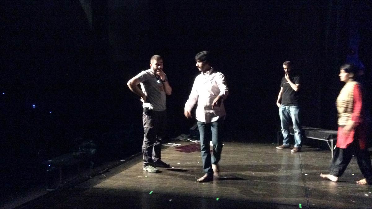 At Istanbul’s Kagithane Theatre: Rehearsing ‘Spaces’ with Turkish crew