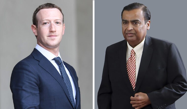 The big bet: Mark Zuckerberg and Mukesh Ambani | AFP, AP