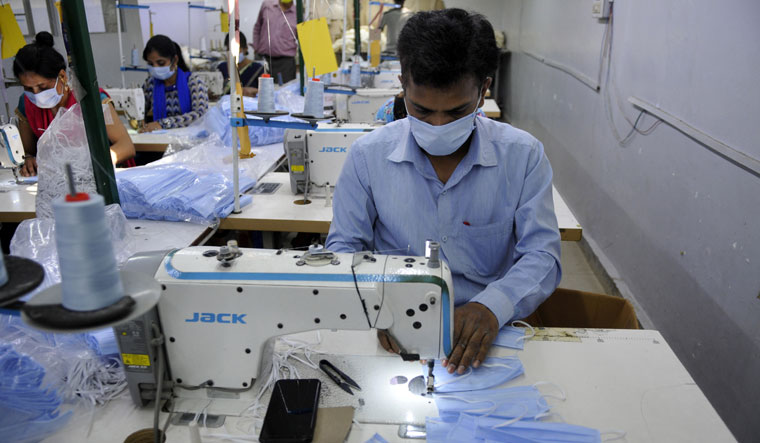Need of the hour: A factory that makes protective equipment, in operation in Noida, Uttar Pradesh | Getty Images