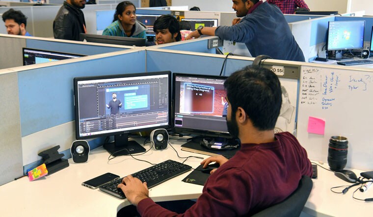 Shaping the future: Employees at work at one of Byju's offices in Bengaluru