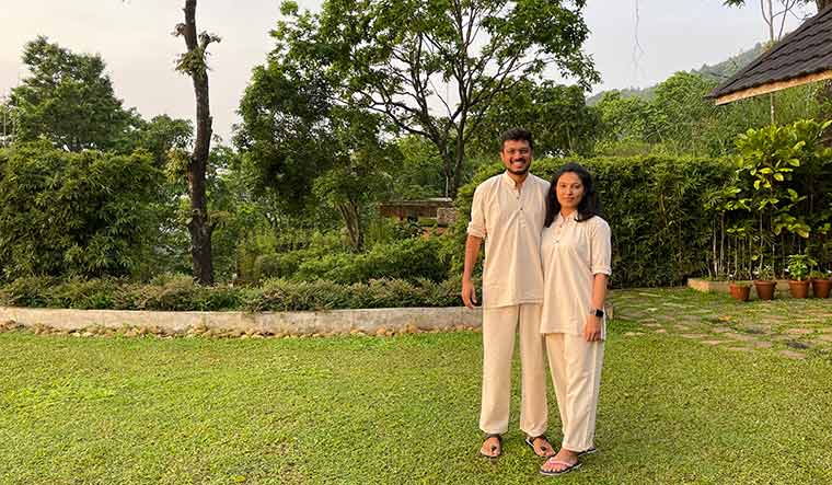 Widespread wellness: Madhu Medappa and his wife, Shipin Dechamma, at Prakriti Shakti in Kerala.