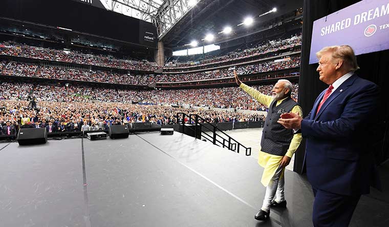 Two to tango: Prime Minister Modi and President Trump at the Howdy, Modi! event in Houston | PTI