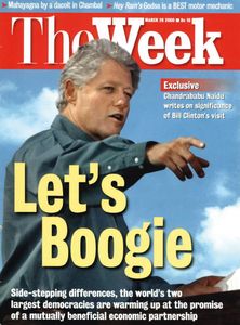 The March 26, 2000 issue of THE WEEK which featured the historic Bill Clinton visit to India.