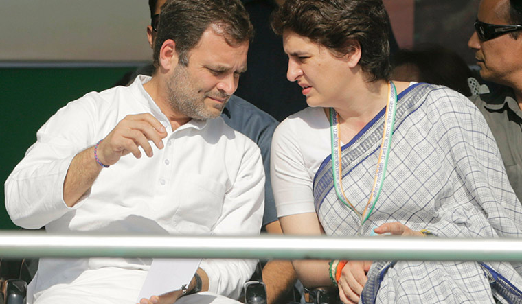 Upping the ante: Seen from the perspective of the Lok Sabha elections, Priyanka has a tough role in UP, says Rahul | AP