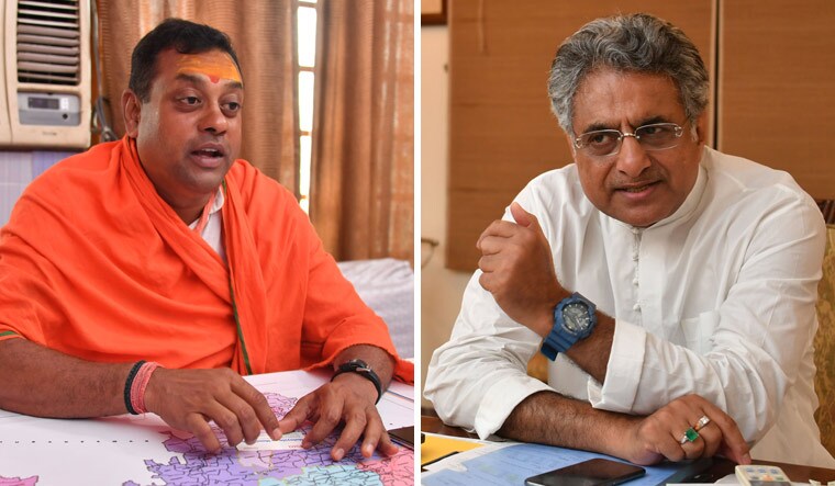 Top fight: Pinaki Misra and (left) Sambit Patra | Arvind Jain
