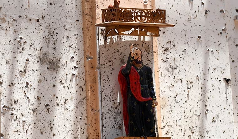 Wounded faith: An inside view of the St Sebastian Church in Negombo, after the blasts on April 21 | Bhanu Prakash Chandra