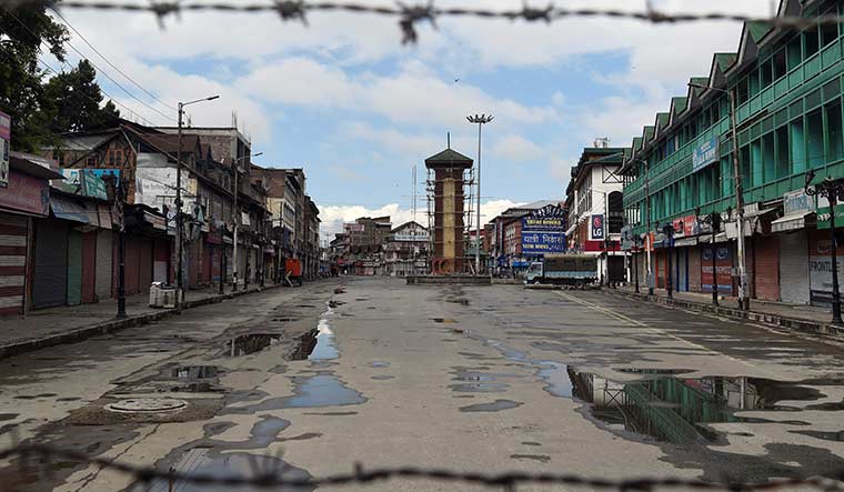 Uneasy calm: Lal Chowk on August 19 | AFP