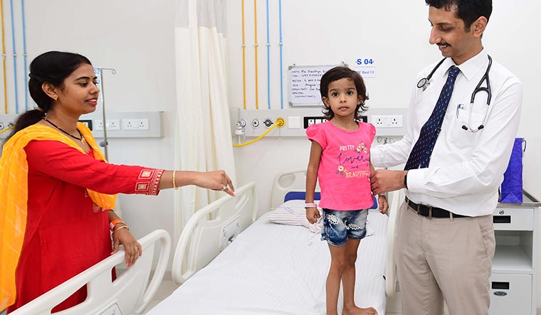 Care for little hearts: Dr Supratim Sen with a four-year old patient at SRCC Children’s Hospital, Mumbai | Janak Bhat