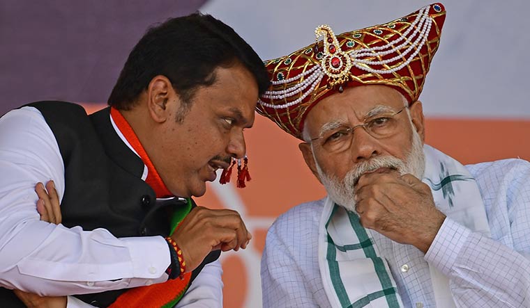 Trusted lieutenant: Fadnavis with narendra modi at a rally in nashik on september 19 | Amey Mansabdar