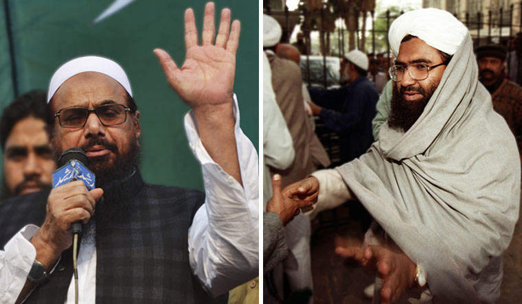 Terror rise?: In the absence of Hafiz Saeed and Masood Azhar (right), the LeT and the JeM have been grooming new leaders | AFP