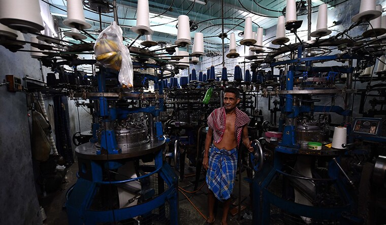 Complete shutdown in Hosiery industry due to nationwide lockdown. April 2020 Salil Bera