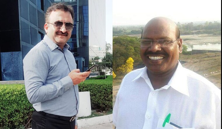 Out and about: Namdev Sable (right) and Rohit Dutta, two of the recovered patients