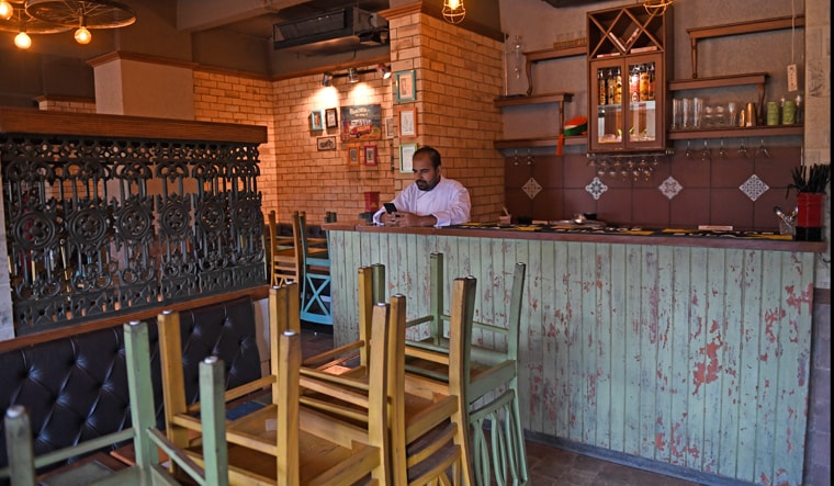 Unhappy hours: The Post Office Bistro & Bar in Vasai wears an empty look these days | Amey Mansabdar