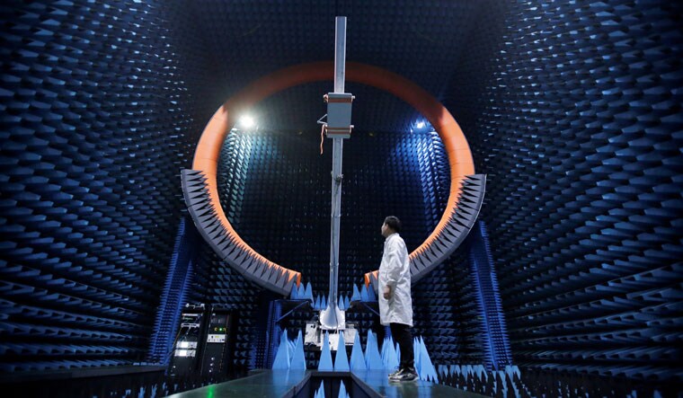 On the radar: An engineer at a Huawei manufacturing centre in Guangdong province, China | REUTERS