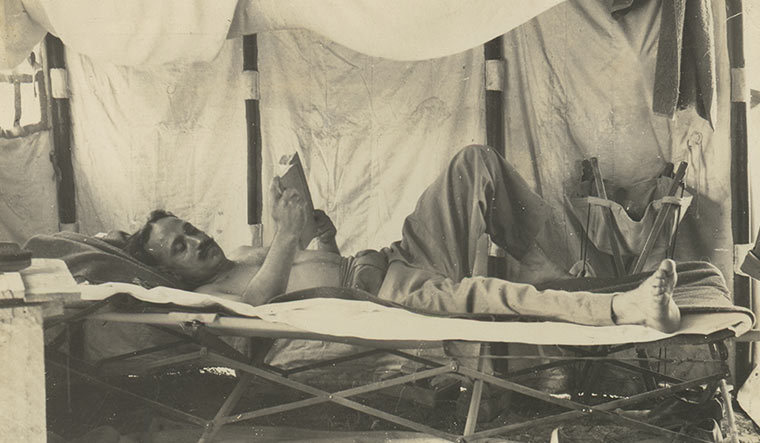 Framing the past: Flight Lieutenant Arjan Jethanand Mirchandani in a camp in Burma.