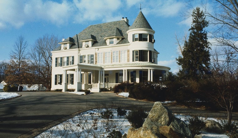 Unofficially official: The "temporary" permanent home of the US vice president. Kamala will be the eighth resident here. Pool, bunker, 33 rooms.... | Getty Images