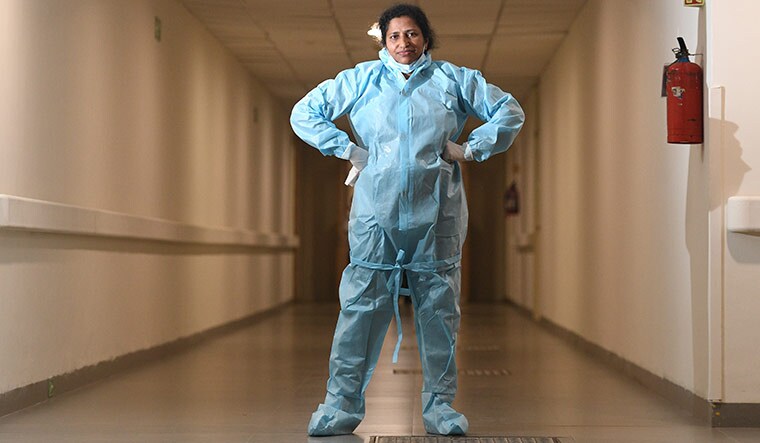 Service beyond suffering: Biji George, chief nursing officer at Aster CMI, Bengaluru, says wearing a PPE kit for 12 hours is painful | Bhanu Prakash Chandra