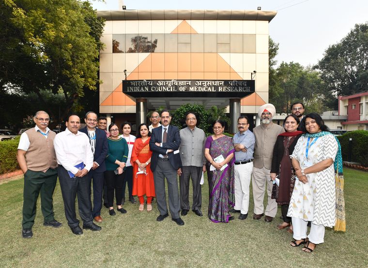 Research wing: Bhargava with his team at the ICMR.