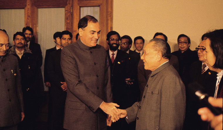 Fresh start: Rajiv Gandhi with Chinese leader Deng Xiaoping during a visit to China in 1988. The visit laid the framework for dialogue and the mutual opening of trade and cultural contacts | Getty Images