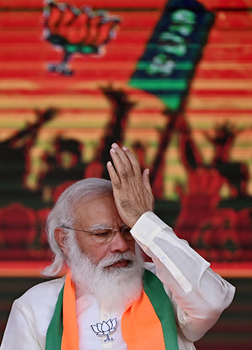 Prime concerns: Modi at an election rally in Kolkata | Salil Bera
