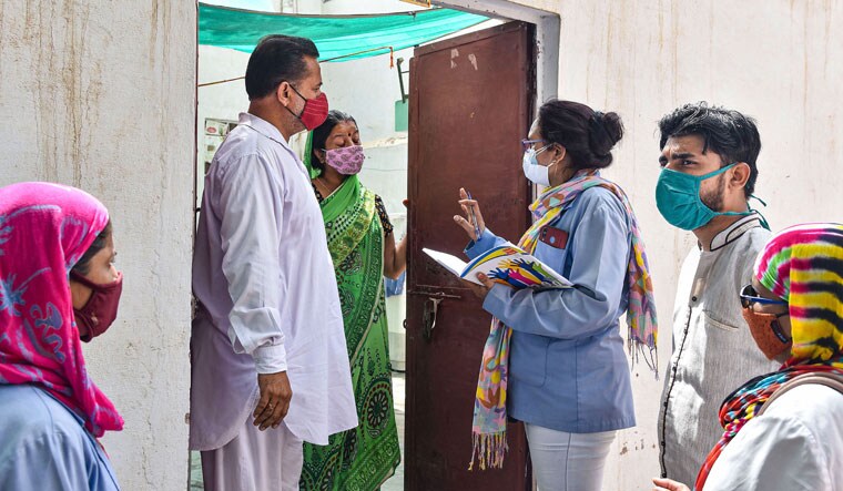 Chasing delta plus: A medical team on a door-to-door survey in Bikaner, Rajasthan | PTI
