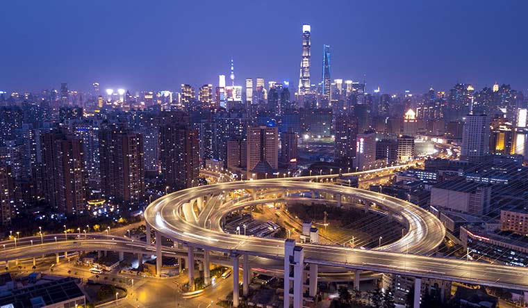 Sky is the limit: A long exposure image of traffic on the Nanpu Bridge in Shanghai | AFP