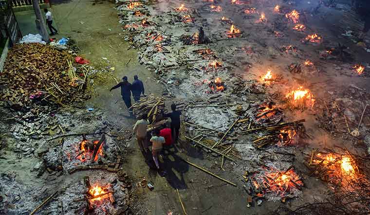 Like wildfire: Mass cremation of Covid-19 victims in Delhi in April 2021 | PTI