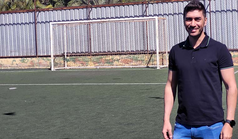 The striker’s mentor: Fabio spotted the talent in Endrick when he was just four. (Left) At the ground where Endrick impressed him in Valparaiso.