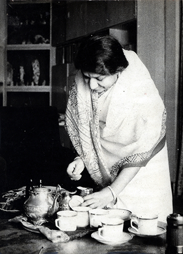 Simple life: Lata at her house in Mumbai.