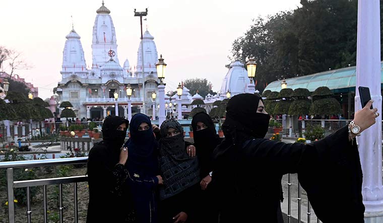 Matter of faith: Muslim women near the Shri Gorakhnath temple in Gorakhpur.