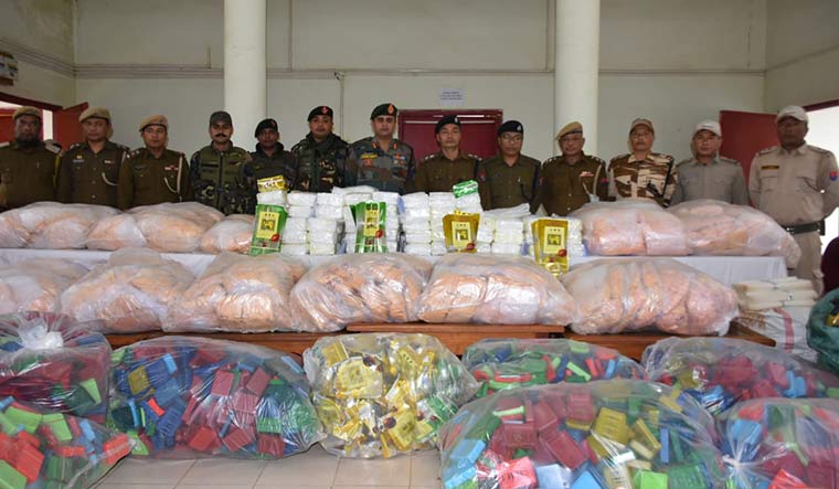 Drugs seized by Assam Rifles in Moreh, Manipur | Courtesy Assam Rifles