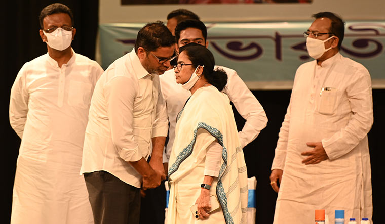 Kishor with West Bengal Chief Minister Mamata Banerjee. He said while West Bengal appears to many as his toughest  election, the 2017 Punjab polls was his toughest | Salil Bera