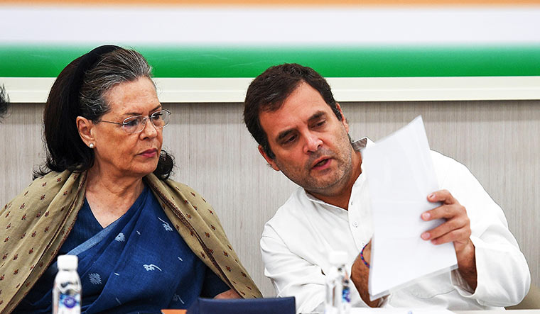 Congress leaders Sonia Gandhi and Rahul Gandhi 