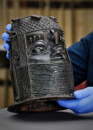 Back home: A part of the Benin Bronze collection returned by the University of Aberdeen.