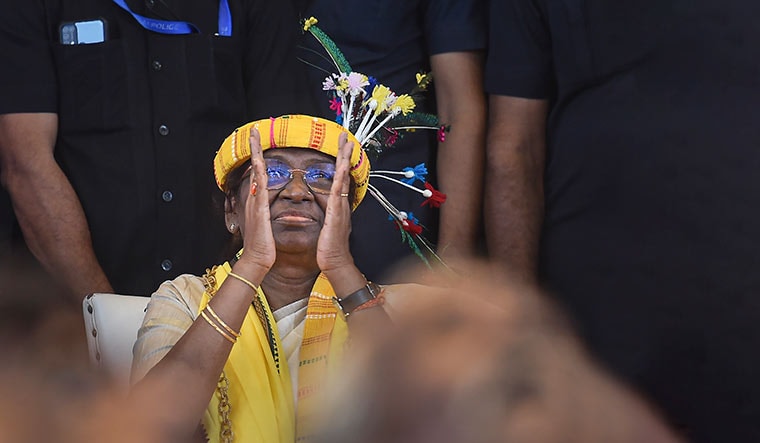 Hail to the chief: Droupadi Murmu during her Mumbai visit to meet NDA legislators | PTI