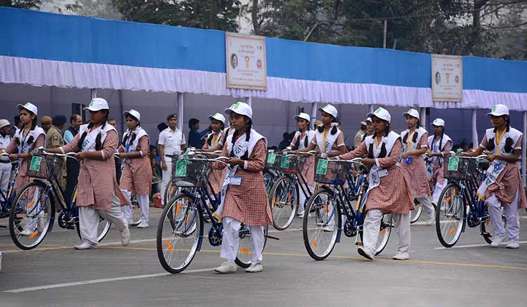 Ride to the future: West Bengal government's Sabooj Sathi Scheme gave bicycles to around 40 lakh girl students | Getty Images