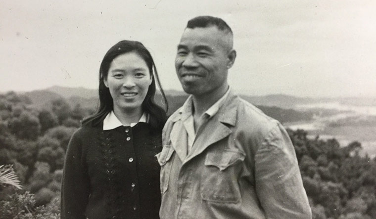 Life, rebuilt: Lu Deh-hua with his wife Qiu Ing-mei in the 1960s; (below) their daughter Lu Ji-hua.